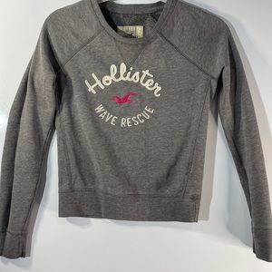 Grey sweat shirt, Hollister, size XS